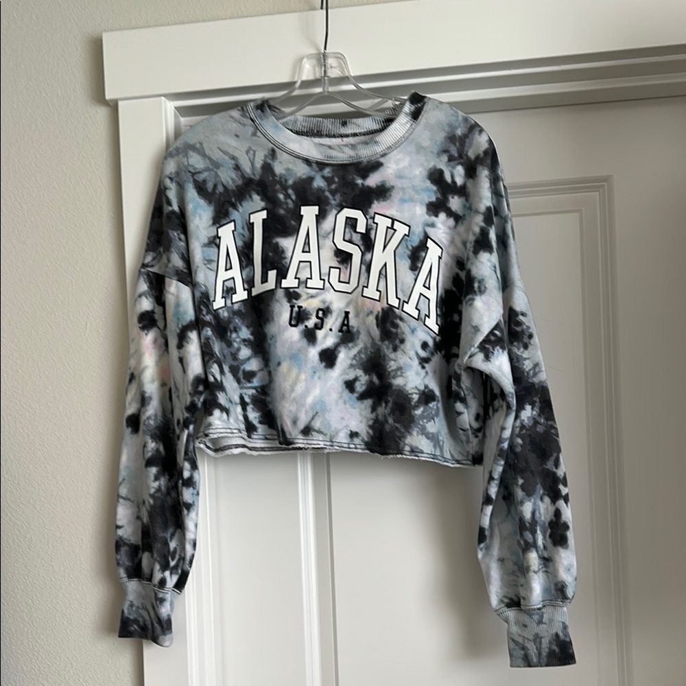 Hollister Tie-Dye Cropped Sweatshirt